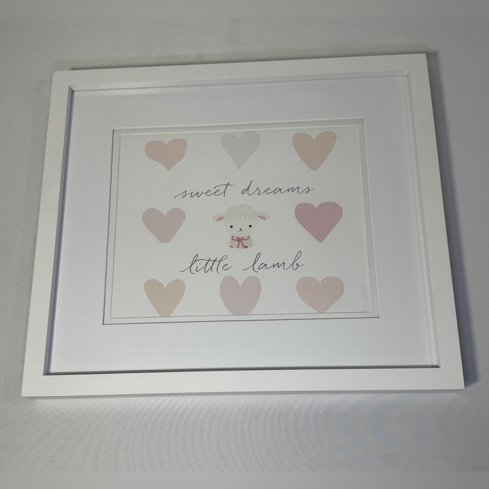 Cuddle + Kind Lamb Framed Art Print Lucy’s Graphic Photo White Frame Nursery